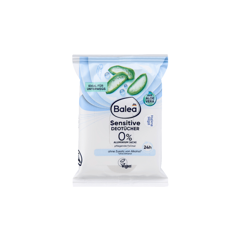 Sensitive Deodorant Wipes, 10 pcs