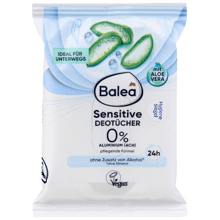 Sensitive Deodorant Wipes, 10 pcs