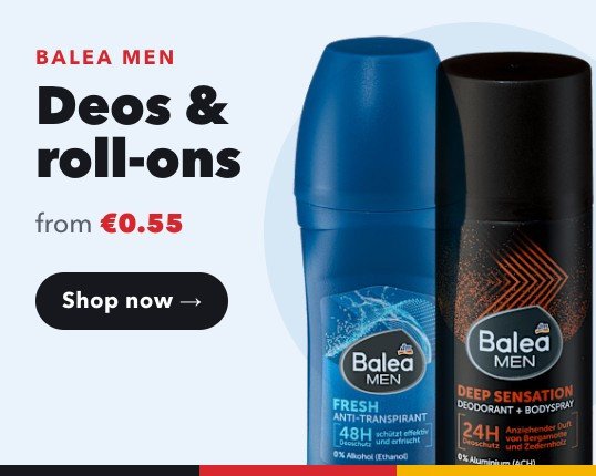 Balea MEN deodorants